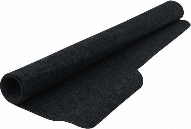 kofferbakmat 130 x 110 cm vilt zwart