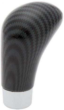 pookknop uni kunststof carbon-look 9,5 cm zwart