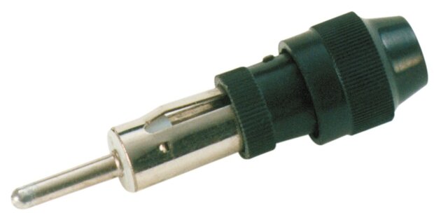 antenne-adapter 120 Ohm mannelijk 6 cm chroom/zwart