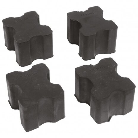 veerwegbegrenzers 38 x 30 mm zwart 4 stuks