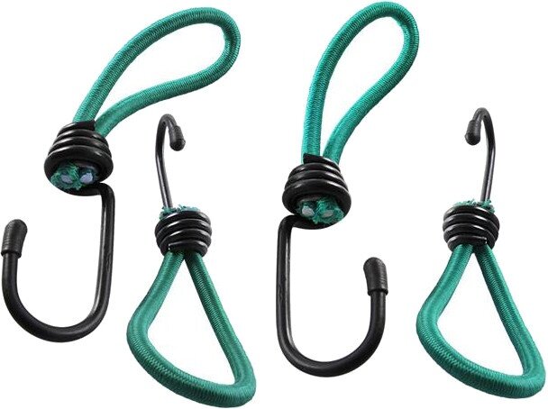 elastieken lus met haak 16 cm groen 4 stuks