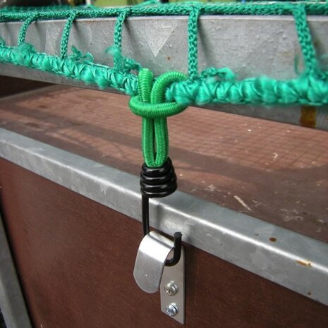 elastieken lus met haak 16 cm groen 4 stuks