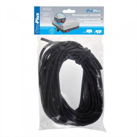 elastiek 10 meter 7,5 mm zwart