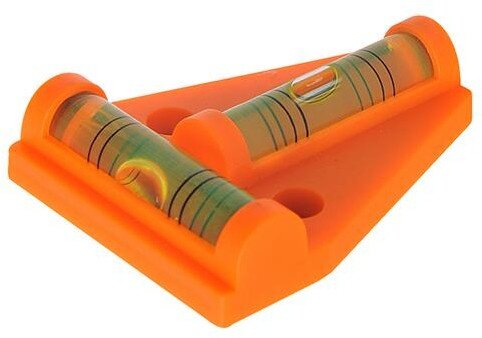 waterpas pyramide met magneet 6 cm oranje