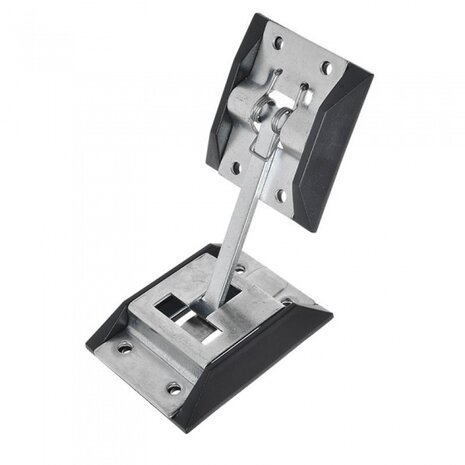 deurhouder met tegenstuk 119 x 40 mm zilver blister