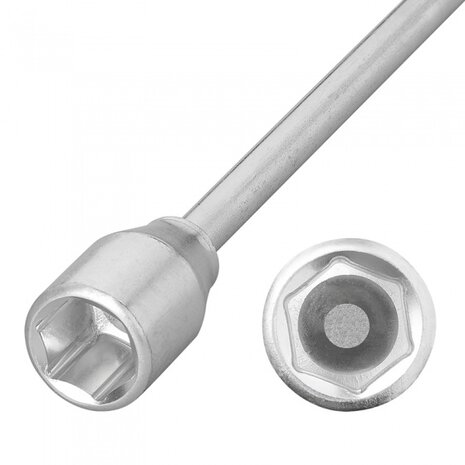uitdraaislinger 84 cm 19 mm messing zilver