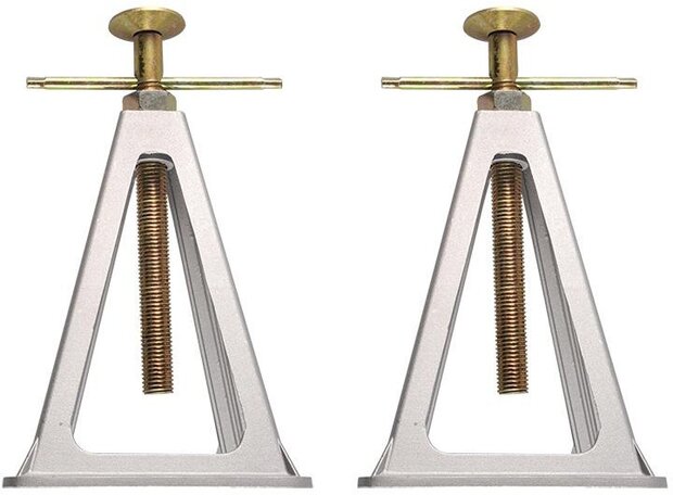 steunenset voor caravans aluminium zilver 2 stuks