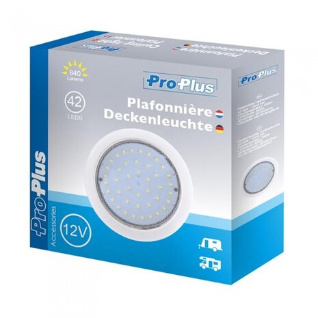 plafonni&egrave;re ledverlichting &Oslash;220 x 50 mm 12V 840lm wit