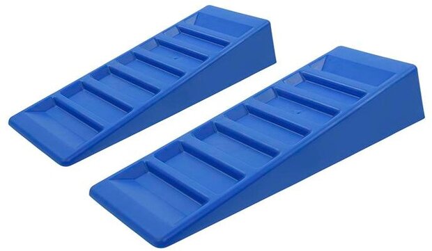 oprijblokken 75 mm blauw 2 stuks