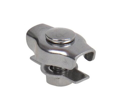staaldraadklem Simplex 2 mm RVS (aisi 316) zilver