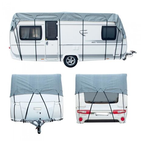 caravan- en camperdakhoes 650 x 300 cm grijs