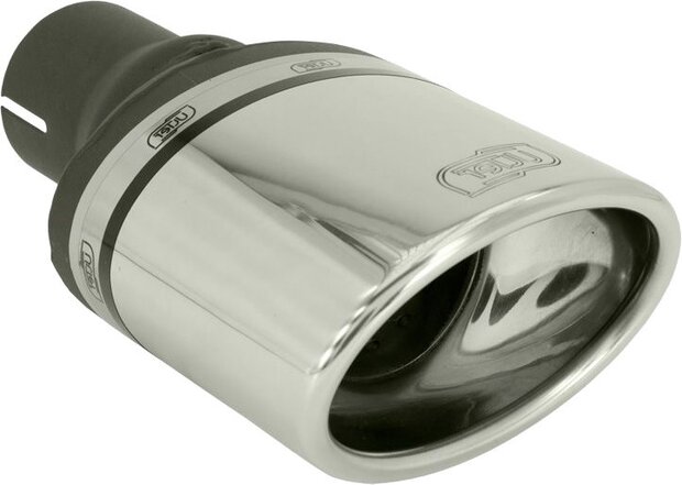 uitlaatsierstuk ovaal R 50 mm 20 cm RVS zilver