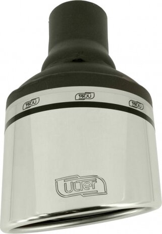 uitlaatsierstuk ovaal R 50 mm 20 cm RVS zilver