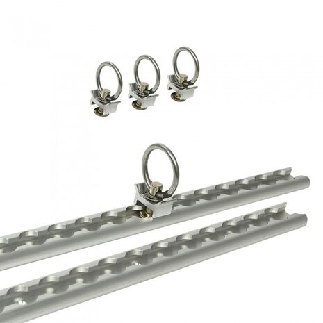 bindrails set aluminium 60 cm zilver 7-delig