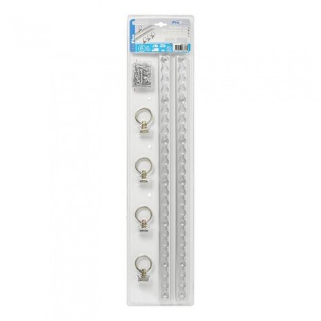 bindrails set aluminium 60 cm zilver 7-delig