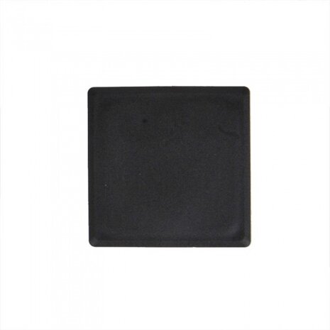 inslagdop 50 x 50 mm kunststof zwart per stuk
