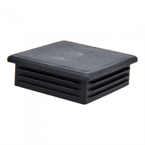 inslagdop 60 x 60 mm kunststof zwart per stuk