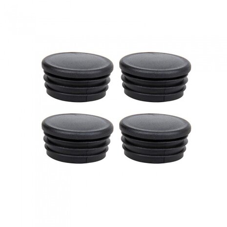 inslagdop &Oslash; 40 mm kunststof zwart 4 stuks
