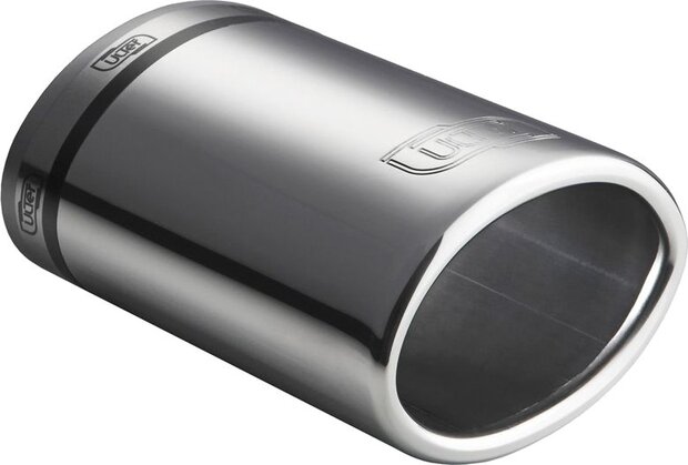 uitlaatsierstuk ovaal 40-55 mm 12 cm RVS zilver