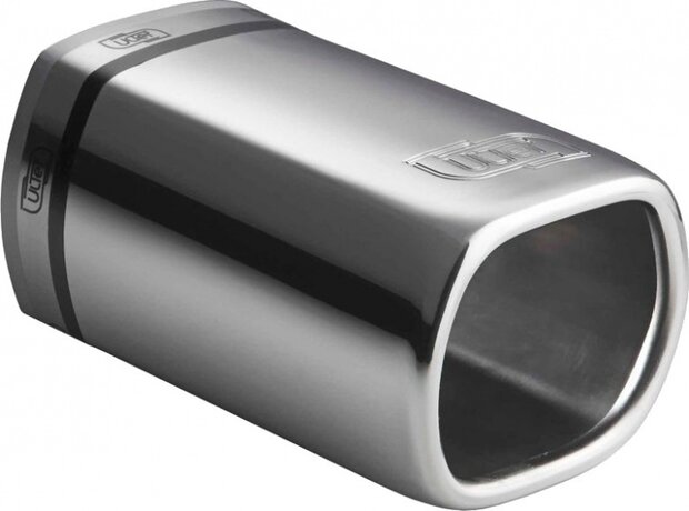 uitlaatsierstuk rechthoek 40-55 mm 12 cm RVS zilver