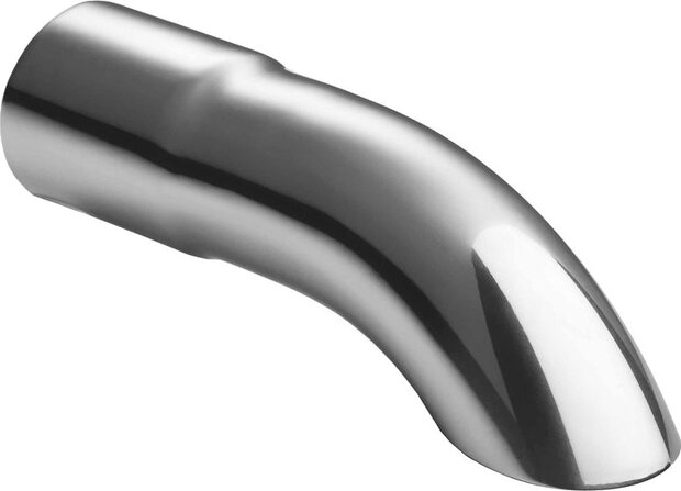 uitlaatsierstuk Curve 50 mm 20 cm RVS zilver