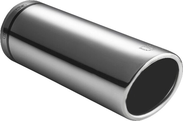 uitlaatsierstuk Curve 40-60 mm 12 cm RVS zilver