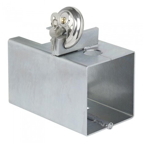 deelbaar koppelingsslot staal 19 cm zilver met discusslot