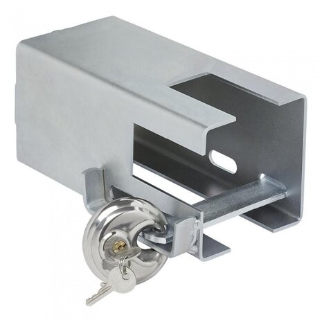 koppelingsslot staal 23 cm zilver met discusslot