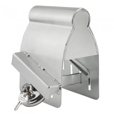 rijdend koppelingsslot staal 23 cm zilver met discusslot