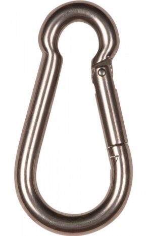 karabijnhaak 60 x 6 mm zilver