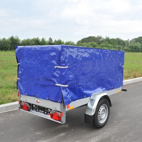 aanhangerhuif polyester 207,5 x 115 x 90 cm blauw