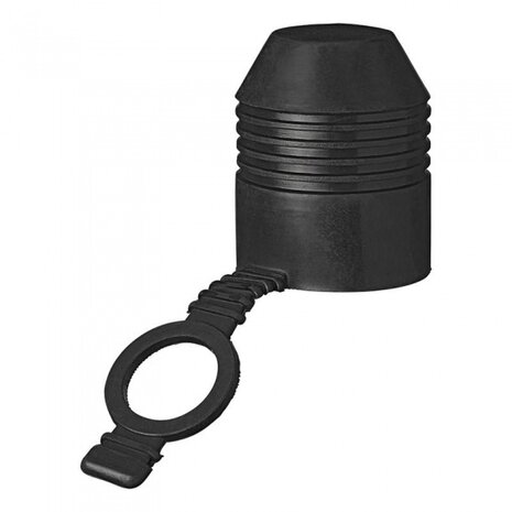trekhaakdop met ring rubber 7 cm zwart