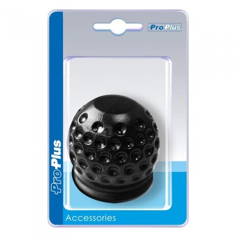 trekhaakdop Golfbal kunststof 7 cm zwart in blister