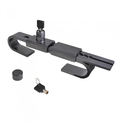 verstelbaar trailer- en containerslot staal 22-43 cm zwart