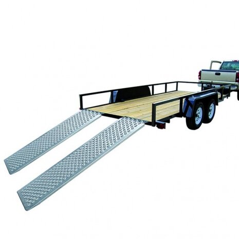 oprijplaat aluminium 183 x 25 cm zilver 500 kg per stuk