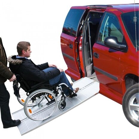 vouwbare oprijplaat aluminium rolstoel 122 x 73 cm 270 kg