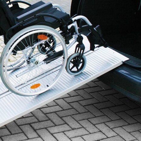vouwbare oprijplaat aluminium rolstoel 122 x 73 cm 270 kg