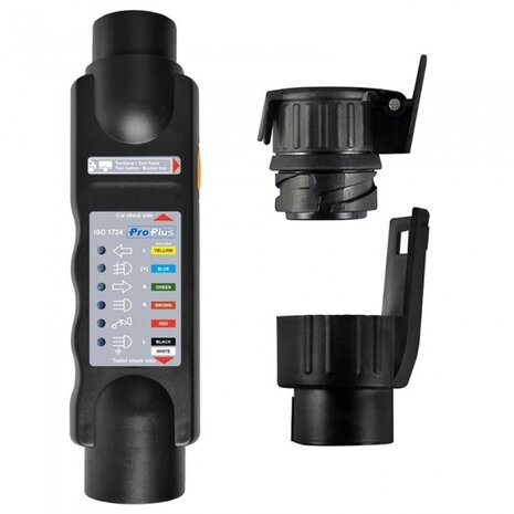 stekkertester 7-polig 12V met 2 adapters in blister