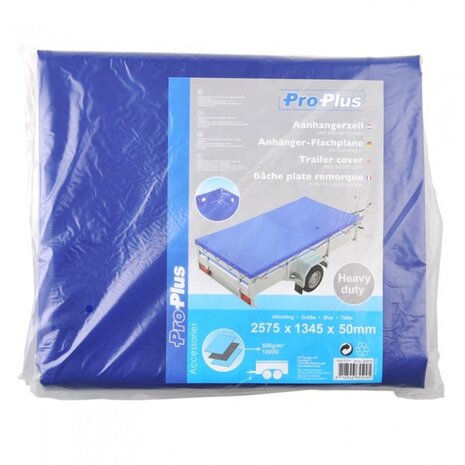aanhangerzeil 257,5 x 134,5 x 5 cm blauw 500gr/m&sup2;