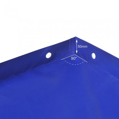 aanhangerzeil 257,5 x 134,5 x 5 cm blauw 500gr/m&sup2;