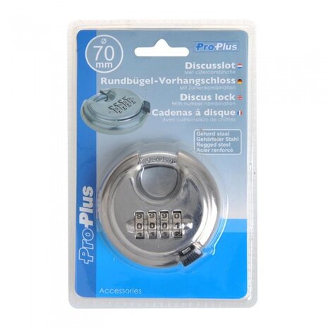 discusslot 70 mm met cijfercombinatie