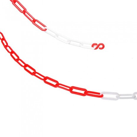afzetkabel kunststof rood/wit 5 meter