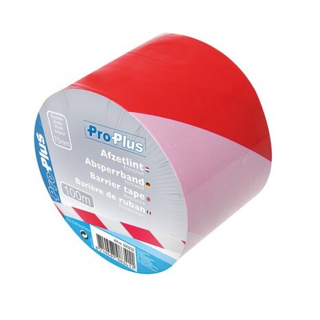 afzetlint rood/wit 100 meter