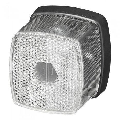 markeringslamphouder wit 66 x 62 mm met reflector