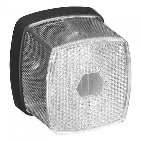markeringslamphouder wit 66 x 62 mm met reflector