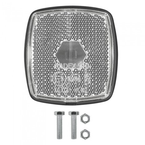 markeringslamphouder wit 66 x 62 mm met reflector