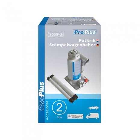 potkrik 2 ton staal zilver