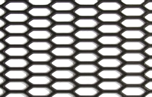racegaas PP hexagram maas 150x30 cm (30x11 mm) zwart