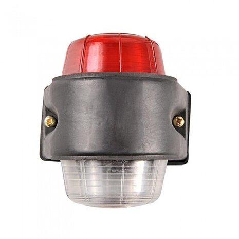 breedtelicht rood/wit 67 x 78 mm plat