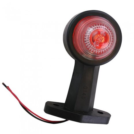 breedtelicht rood/wit 120 mm recht